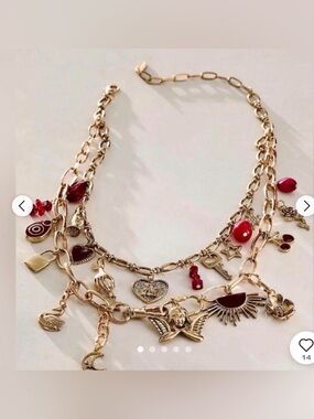 Free People Maxamillion Love Shop Charm Necklace